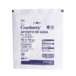 Aposito gasa no tejida + algodon est 10x10 cm cranberry PAQ X 10UN