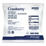 Aposito gasa no tejida + algodon est 10x20 cm Cranberry PAQ X 10UN