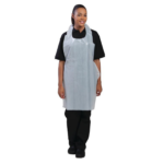 Pechera corta plastica gruesa blanca muncare (Bolsa x100 uni)