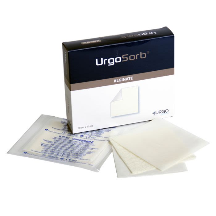Urgosorb silver 10x10 cm caja de 10 apositos Urgosorb 10x20 cm - Imagen 1