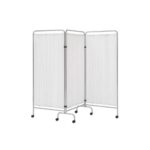 Biombo 3 cuerpos blanco lavable con ruedas